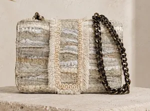 Anthropologie Belier.Belier Greta Brazilian Artisan Handmade One Of A Kind Designer Handbag thumbnail 1