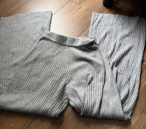 wide leg ribbed pants Gray Size XXS thumbnail 1