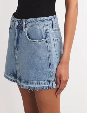 Paige Denim Skirt Mini thumbnail 1