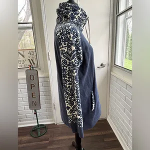 Burton Floral Funnel‎ Neck Sweatshirt medium winter snowboard ski layered thumbnail 4