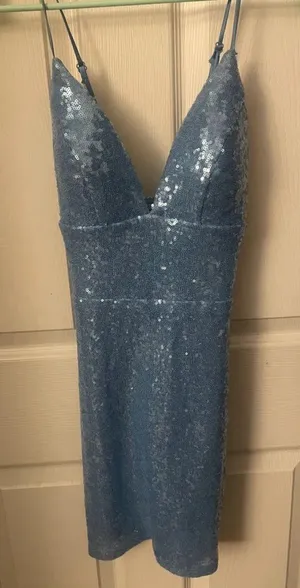 Nordstrom Blue Sequence Dress thumbnail 2