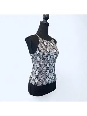 Y2K Snake Print Halter Grunge Festival Tank Top Size Small 💗 thumbnail 3