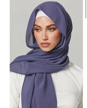 Zahraa Hijab Luxe Chiffon Purple New Muslim Head Covering Scarf Yara New​ thumbnail 1