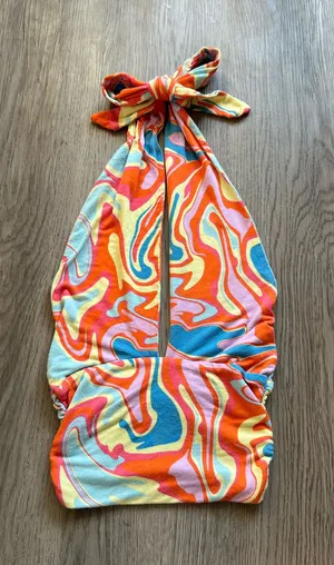 Pacsun Multicolored Tie Halter Top Size XS thumbnail 1