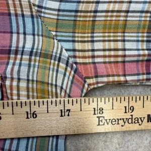 EV Ltd Vintage Womens M‎ Western Pearl Snap Shirt Plaid Multi-Color Long Sleeve thumbnail 7