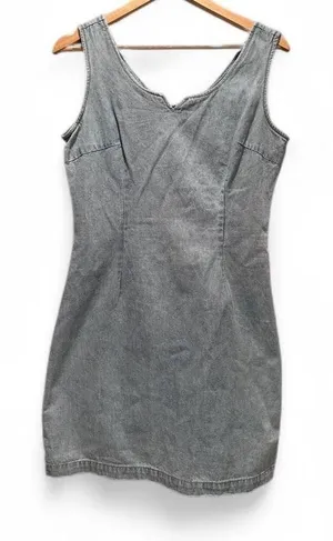 Vintage Fads Sleeveless Denim Mini Dress Size 6 Western Summer Casual Retro‎ thumbnail 1