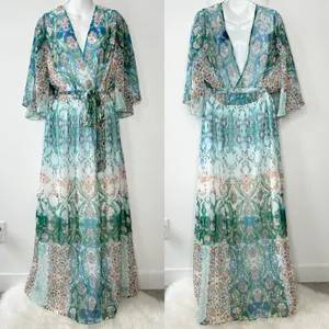 CITY CHIC Maxi Dress Womens 18 Rhinestone Boho Floral Party Wedding Date Church thumbnail 3