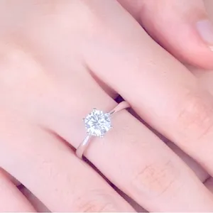 1 Ct Solitaire Engagement Ring Brilliant-Cut Simulated‎ Diamond, Size 8 thumbnail 6