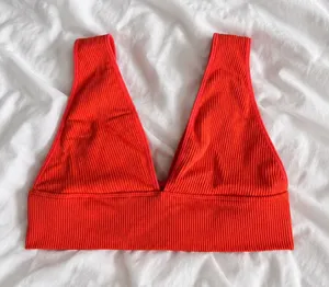 Garage Red Ribbed Bralette – Size M thumbnail 1