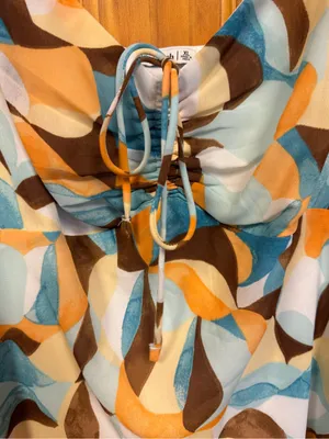 Abercrombie & Fitch Geometric Print Mini Dress – Multicolor, Fully Lined, EUC thumbnail 4
