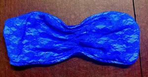 VS PINK bandeau blue lace Medium Coquette Whimsigoth Romantic‎ Fairy thumbnail 1