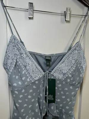Wild Fable Blue Paisley Bandana Cami Tank Top XS thumbnail 6