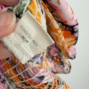 Hello Molly Floral Smocked‎ Bodycon Dress Womens Size 4 Small Puff Sleeve Ruffle thumbnail 6