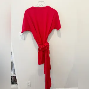 L’ACADAMIE The Nani Mini Dress in Red‎ Orange size Large Tie Waist Sash thumbnail 3