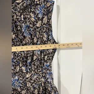Madewell Amor Floral Mini Dress Size M NWT Cotton Sleeveless Blue Tan thumbnail 9
