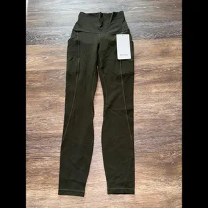 Lululemon Align With Pockets High Rise 25” Dark Olive Size 2 NWT thumbnail 2