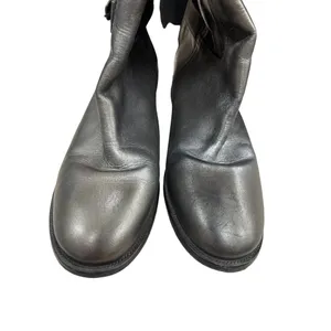 Tory Burch gray black shoes knee high boots leather upper size 10.5 M SKU 2924 thumbnail 6