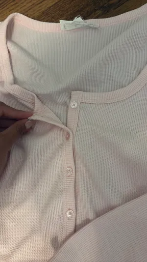 Hippie rose Ribbed set pink cardigan and striped tank top thumbnail 2