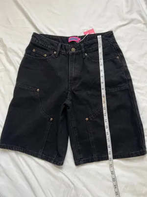Edikted Black Jacqui Low Rise Denim Bermuda Shorts thumbnail 3
