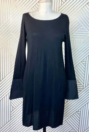 Jarbo Black‎ Merino Flared Sleeve Sweater Dress thumbnail 1