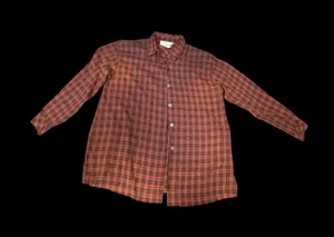 Motherhood Rust Red Plaid Maternity Button-Down Shirt thumbnail 1