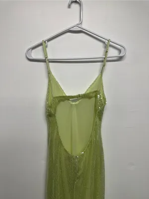 Oh Polly Marlena Sequin Maxi Dress - Light Green thumbnail 9