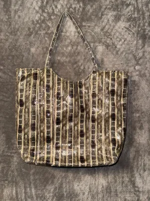 Rampage Snake Embossed Faux Leather Shoulder Tote Bag thumbnail 3