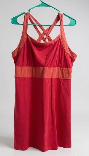 Cabela's Coral Pink Dress XL Sleeveless Athletic‎ Casual Sundress Criss Cross thumbnail 1