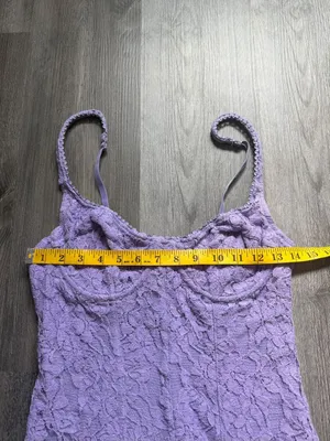 Urban Outfitters Adelaide Lace Mini Dress Lilac Purple Large Stretch thumbnail 7