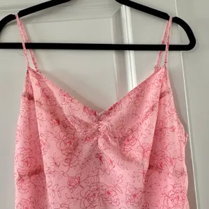 Urban Outfitters Fit-And-Flare Chiffon Mini Dress Pink Roses Medium Coquette NEW thumbnail 8