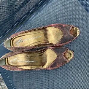 Giuseppe Zanotti metallic Peep-Toe Heels thumbnail 2