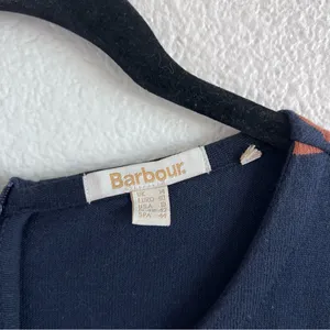 Barbour‎ Women's Oyster Stripe Cotton Knit Midi Dress Navy thumbnail 5