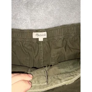 madewell womens camp shorts olive green large thumbnail 2
