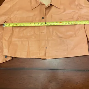 Mustard Seed Faux Leather Crop‎ Jacket thumbnail 3