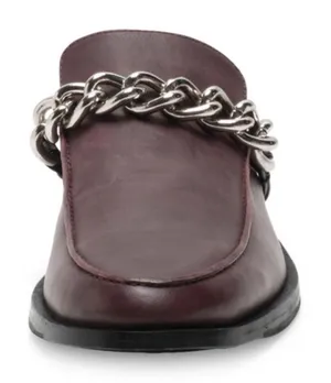Free People Vida Mules Size 9 / EUR 40 Slip On Shoe Loafer Purple Leather Metal thumbnail 1
