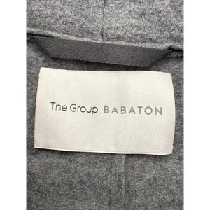 Aritzia Babaton Bonamici 100% Wool Gray Zip Coat Jacket‎ Size Small Minimalist thumbnail 6