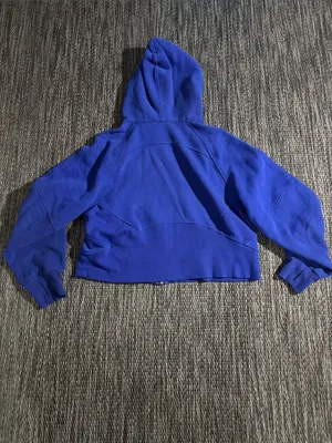 Lululemon Scuba Oversized Full Zip Riverside Blue Light Cotton Terry Size XS/S thumbnail 2