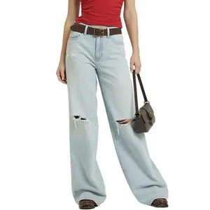 Pacsun Jessie High Waisted Baggy Jeans Light Indigo NWT Joanie Size 27 thumbnail 2