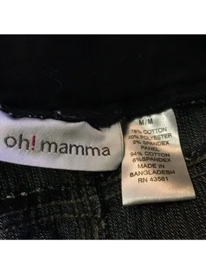 Oh Mamma Maternity Jeans Womens M Bootcut Stretch Denim Used Faded thumbnail 7