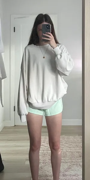 H&M Beige Crewneck Sweatshirt thumbnail 1