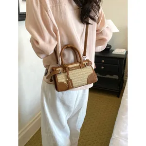 Chic Carryalls Leather Trim Woven Crossbody Bag thumbnail 4