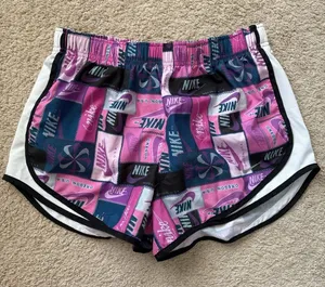 Nike Women's Athletic Shorts - Pink and Blue thumbnail 1