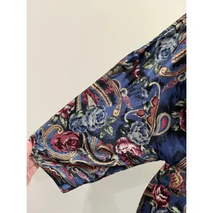Source Unknown Vintage Satin Paisley Robe Nightgown Long Sleeve Lounge Wear‎ Size M thumbnail 8