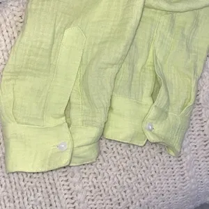 LUCKY Brand lime green cotton button down top size small thumbnail 4