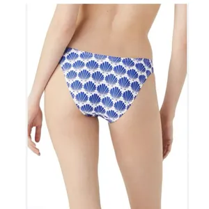 Kate Spade New‎ York Blue White Seashell Print Hipster Bikini Bottom Summer Chic thumbnail 2