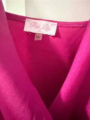 Pink Lily Fuchsia Satin Slip Cocktail Dress thumbnail 3
