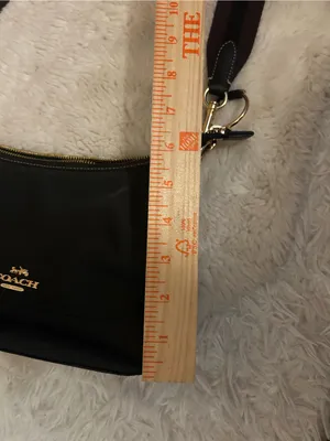 Coach Black Nylon Shoulder Bag CA205 crossbody purse adjustable strap thumbnail 9
