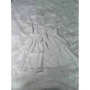 Lucy in the Sky White Swiss Dot Ruffle Mini Dress Cottagecore Coquette thumbnail 2