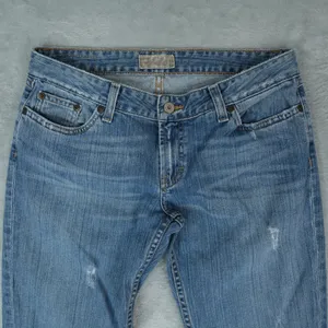 BKE Denim 1967 Jeans Women 32x34 Blue Star Stretch Bootcut Low Rise Distressed thumbnail 3