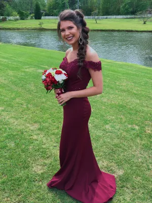 PromGirl Burgundy Formal Dress thumbnail 3